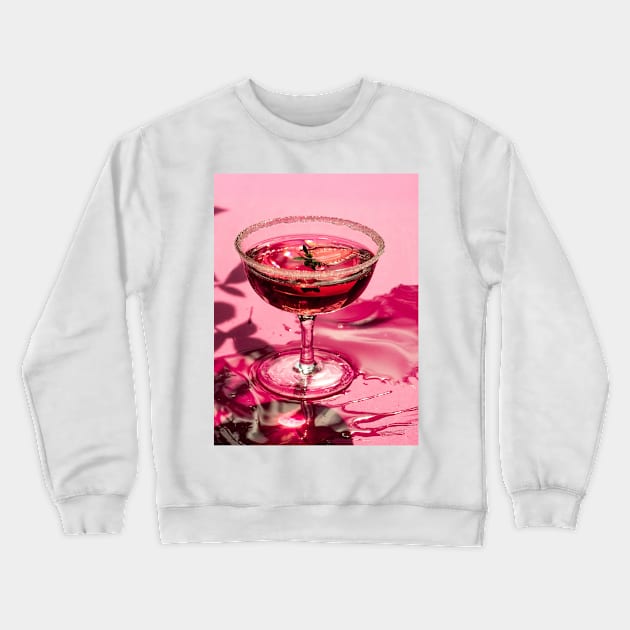 Pink Cocktail Crewneck Sweatshirt by NewburyBoutique